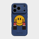 Blue & Yellow Smile iPhone Case