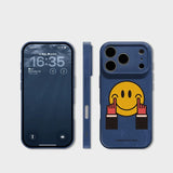 Blue & Yellow Smile iPhone Case