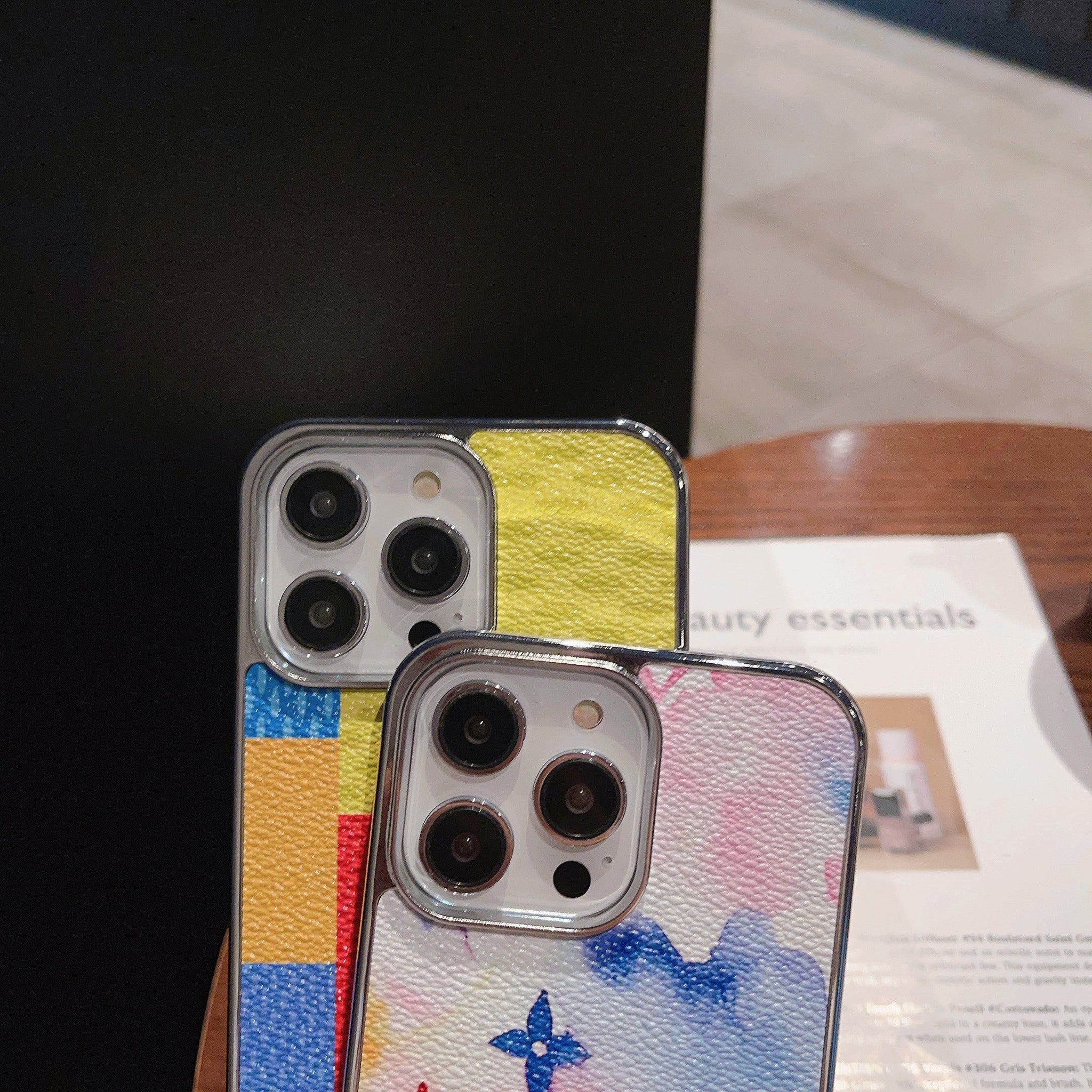 Lou Lattice Leather iPhone Case