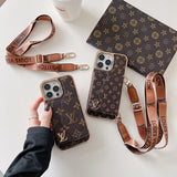 Lou Card Bag Crossbody Rose Gold iPhone Case