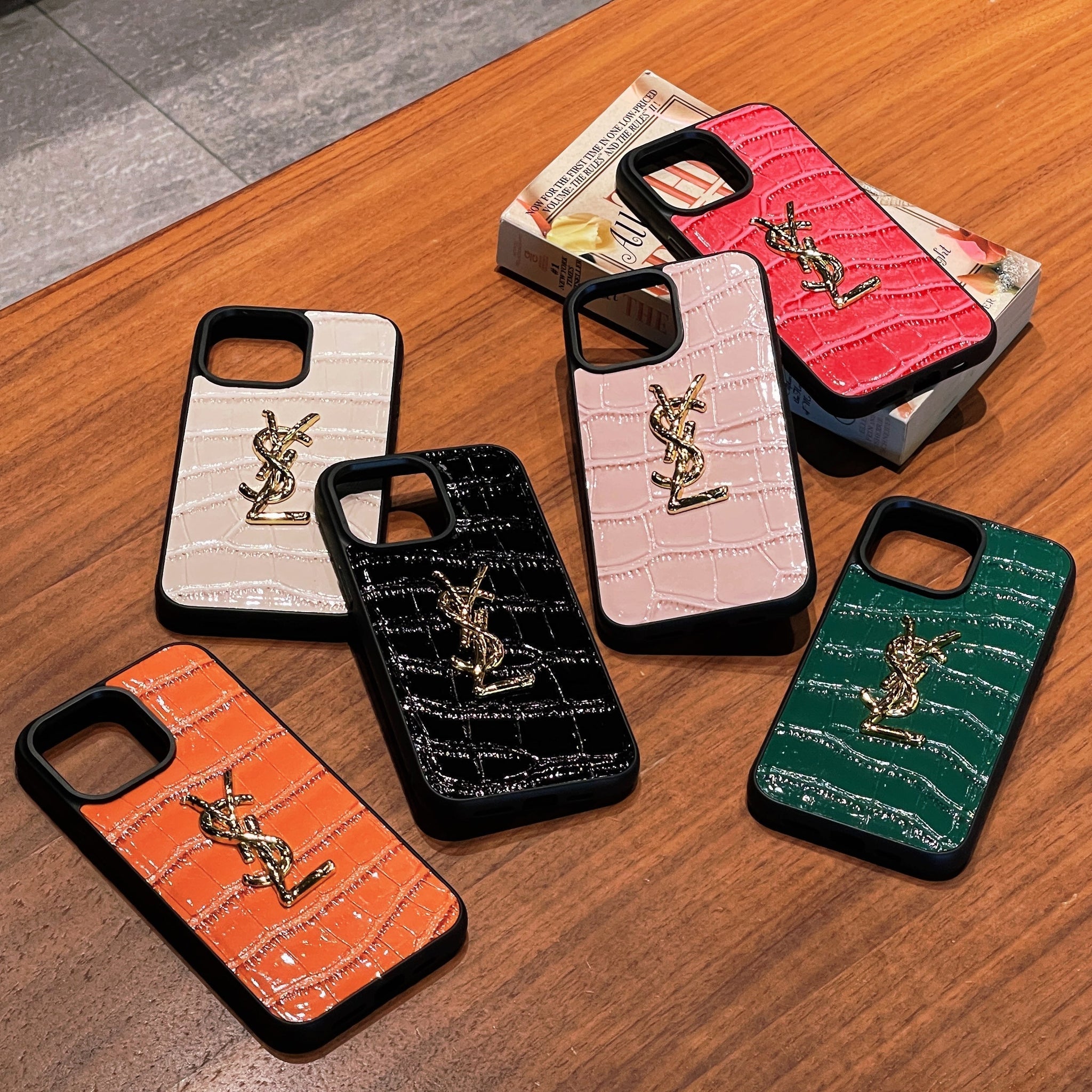 iPhone Case - YSL Crocodile Leather Pattern Case