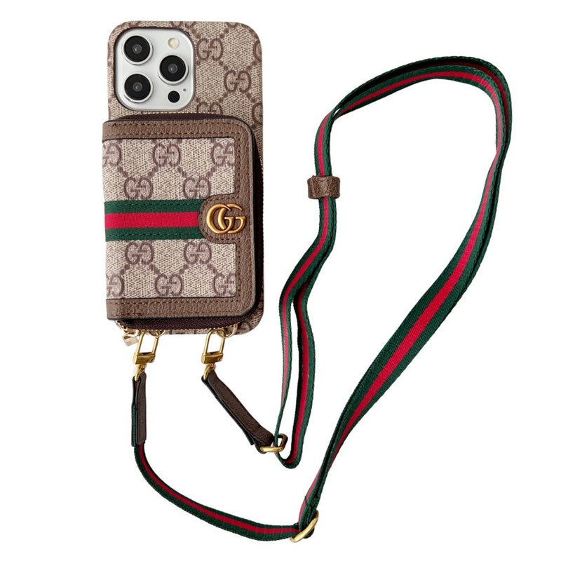 Lou GG Card Holder Chain iPhone Case