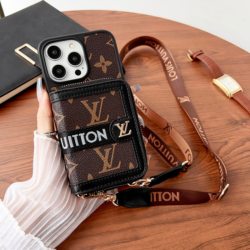 Lou GG Card Holder Chain iPhone 17 Case
