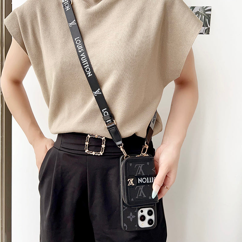 Lou GG Card Holder Chain iPhone 17 Case