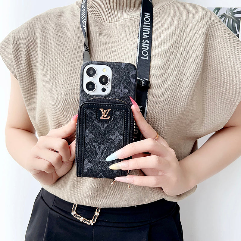Lou GG Card Holder Chain iPhone 17 Case