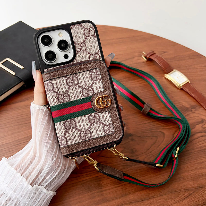Lou GG Card Holder Chain iPhone 17 Case