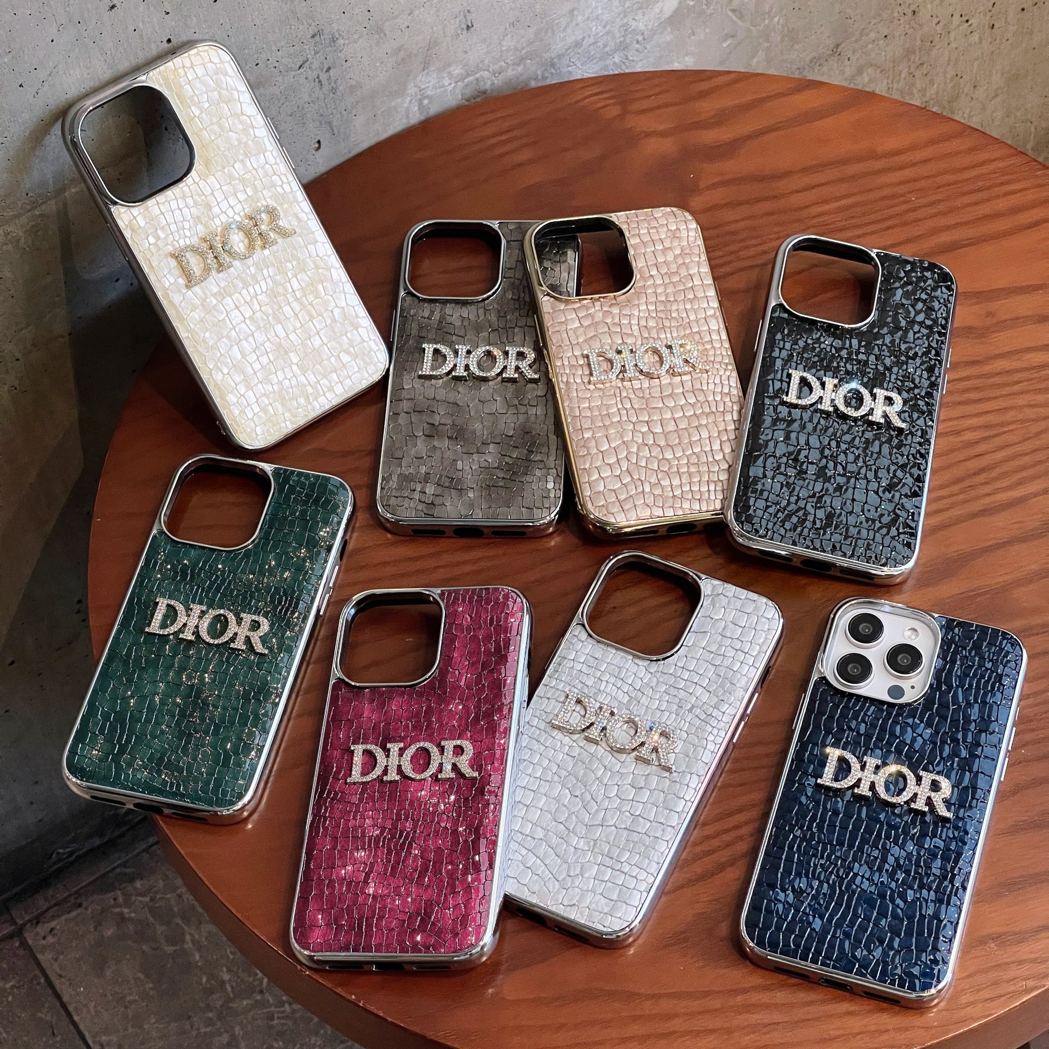 CD Crocodile Leather Pattern iPhone Case