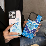 Lou Blue Leather iPhone Case