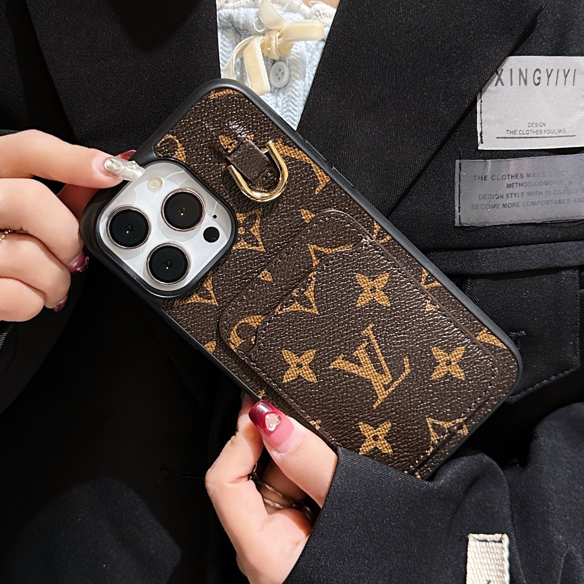 Lou Card Holder Leather iPhone Case