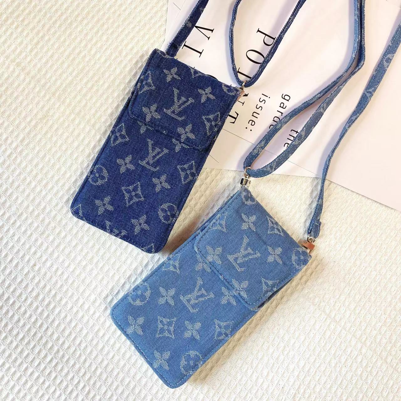 Lou Vintage Denim Crossbody iPhone Case