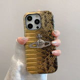 Vivien Crocodile Leather iPhone Case