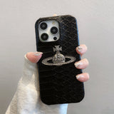 Vivien Crocodile Leather iPhone Case
