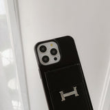 H Card Bag Leather Crossbody iPhone Case