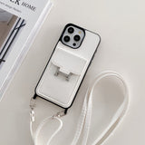 H Card Bag Leather Crossbody iPhone Case