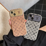Lou Brown & Black Classic Leather iPhone Case
