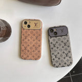 Lou Brown & Black Classic Leather iPhone Case