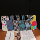 Lou Lattice Leather iPhone Case