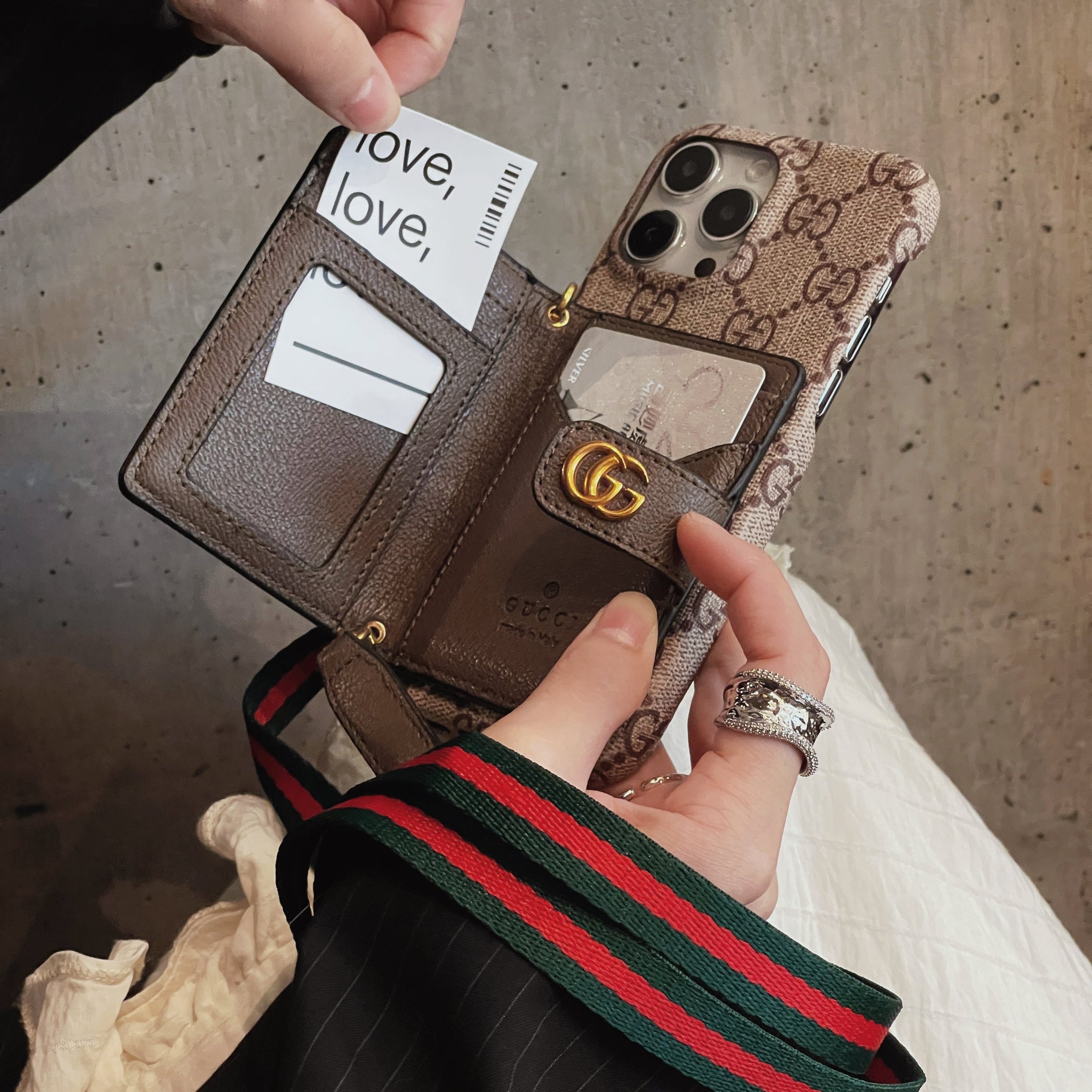 GG Card Bag Crossbody iPhone Case