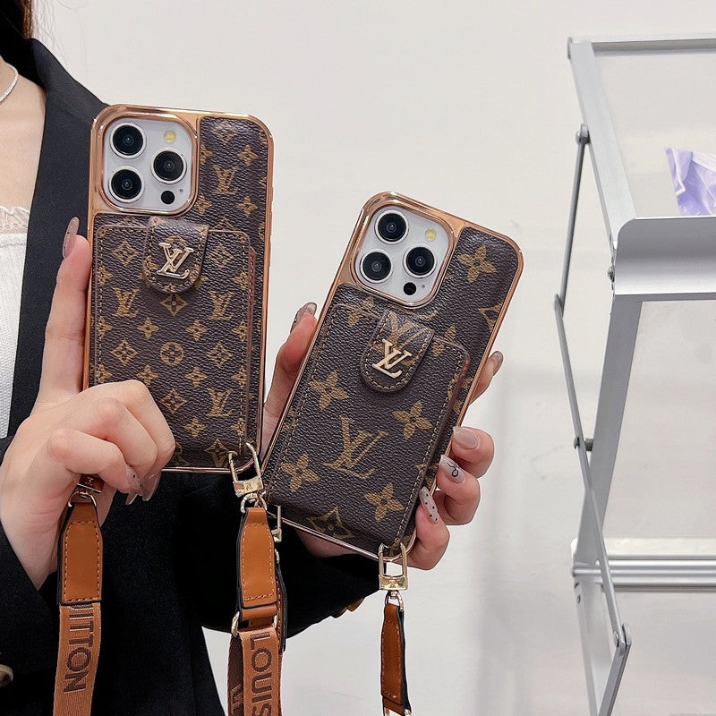 Lou Gold Cover Crossbody iPhone Case