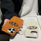 Dies Crocodile Pattern Leather iPhone Case