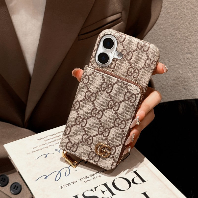 Lou GG Gold Logo Cardbag iPhone Case