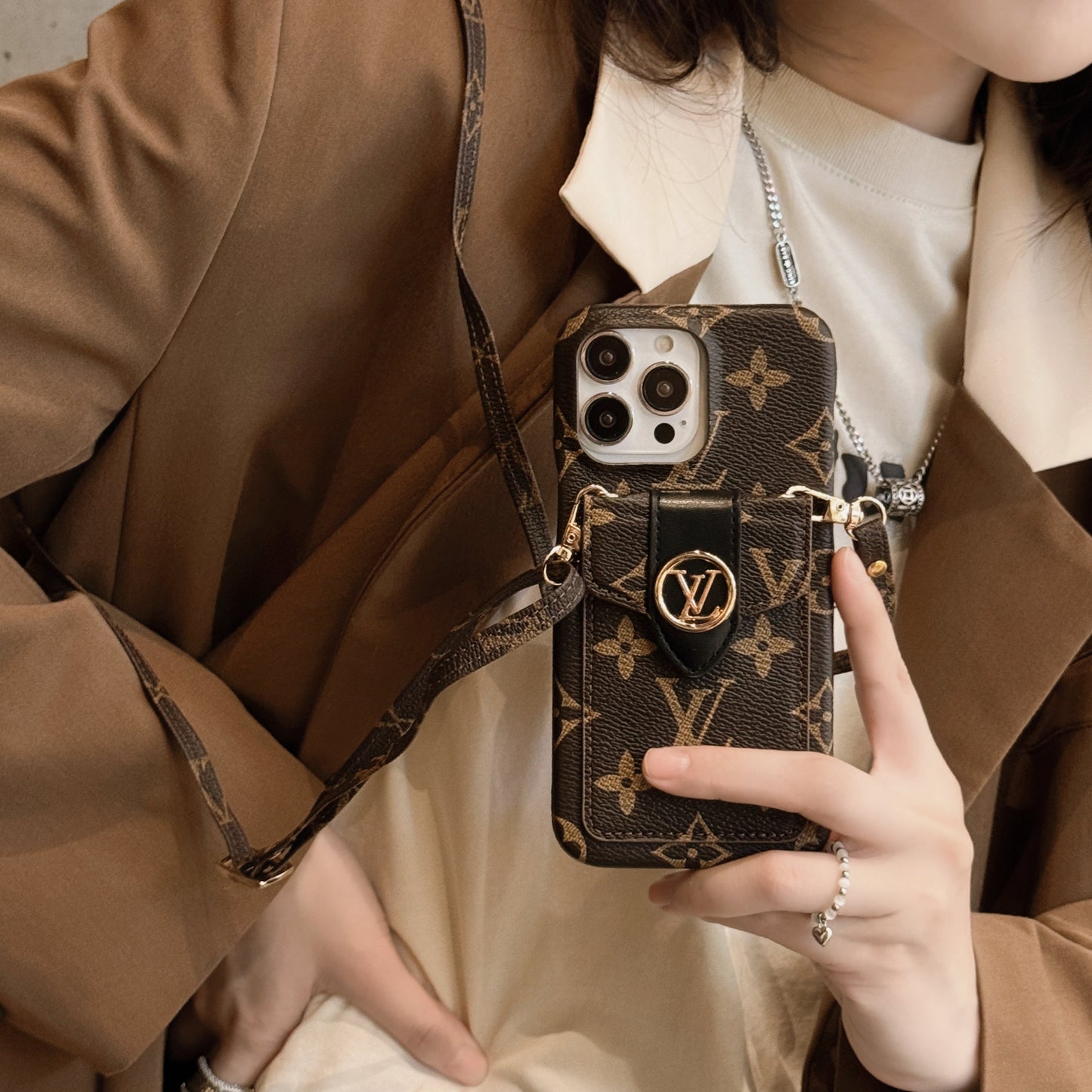 Lou Card Holder Chain iPhone Case