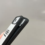 BB Black & White Leather iPhone Case