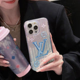 Lou Pink & Blue iPhone Case