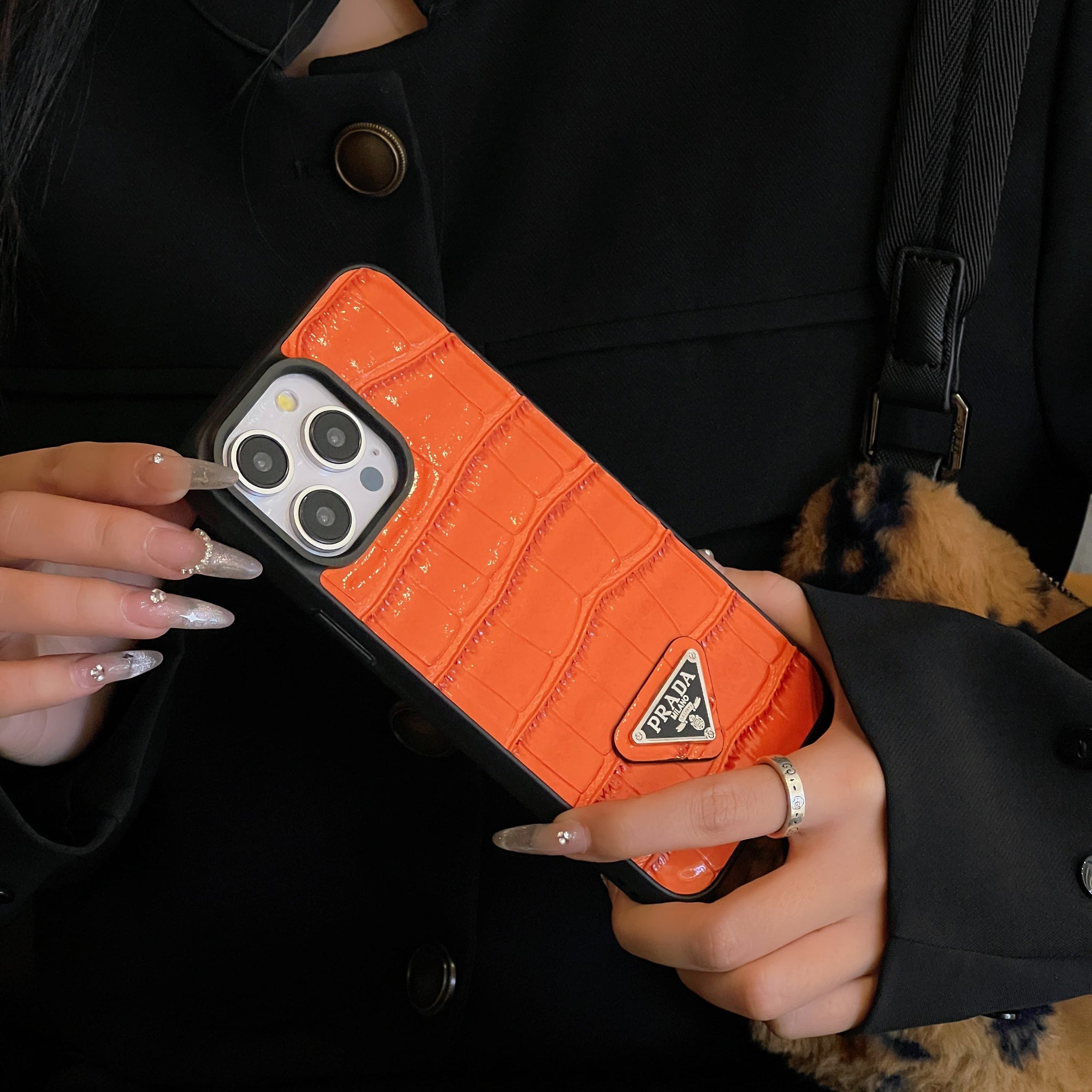 Pra Crocodile Leather Pattern iPhone Case