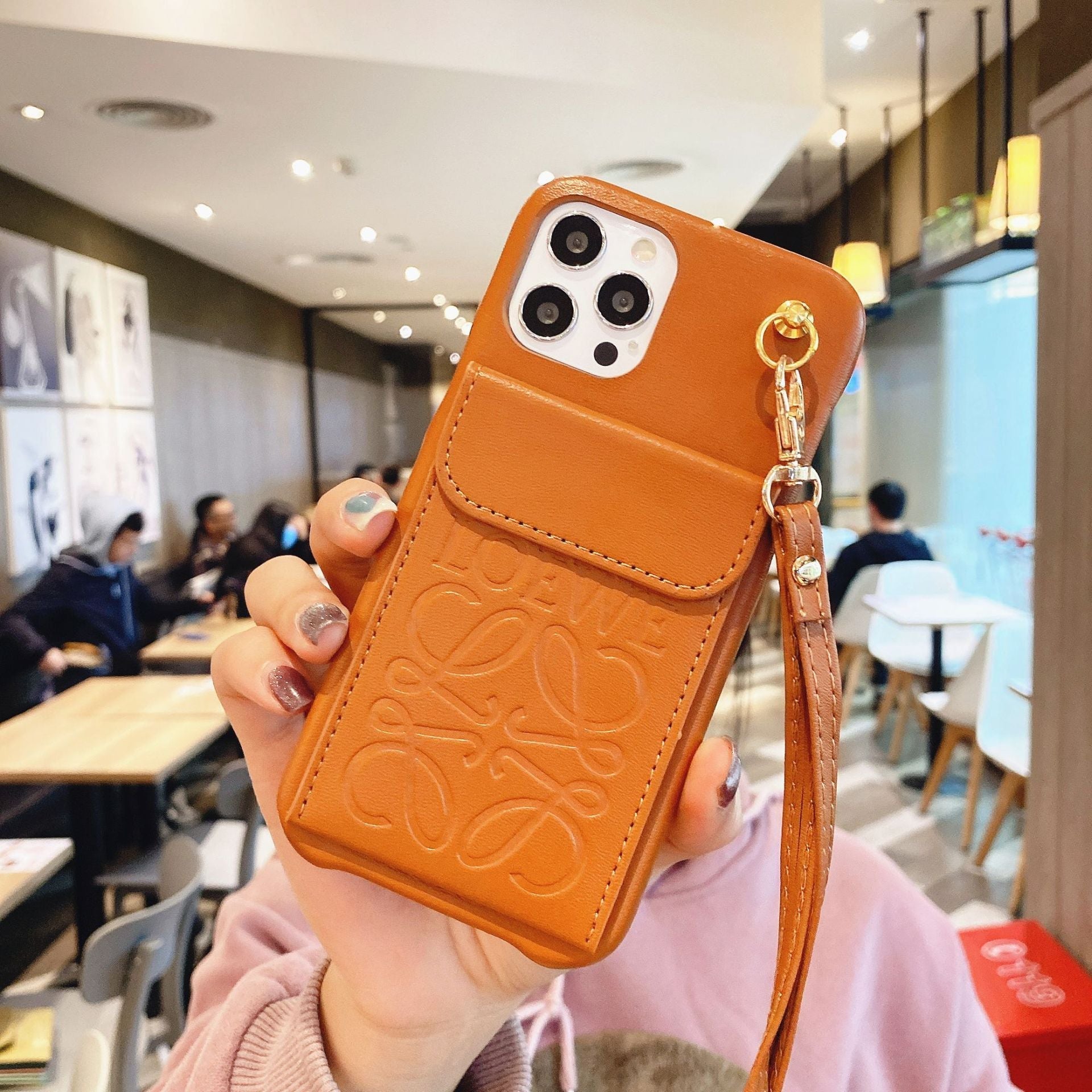 Loe Card Holder Chain iPhone Case