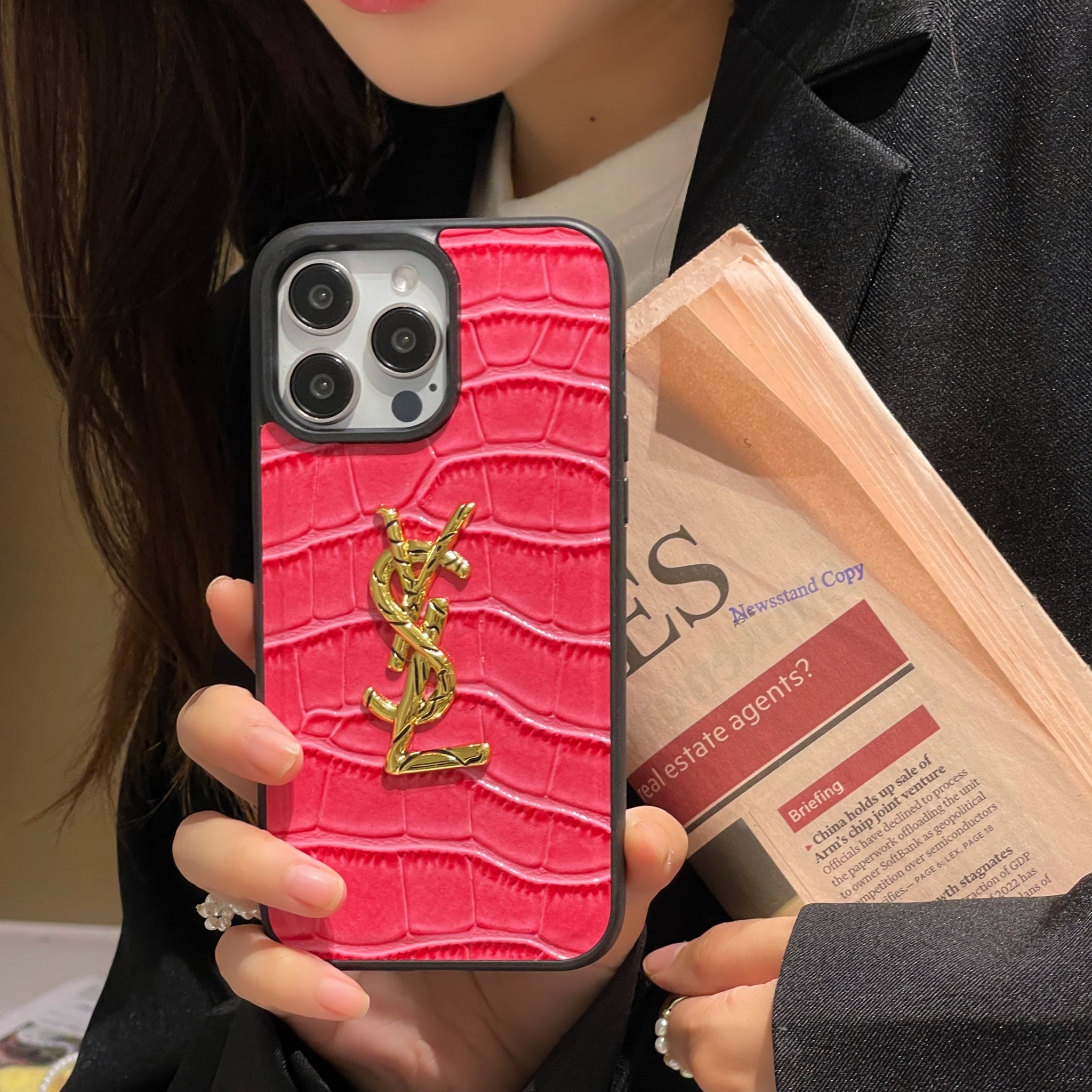 Saint Crocodile Leather Pattern iPhone Case