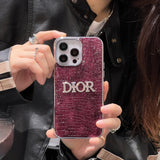 CD Crocodile Leather Pattern iPhone Case