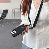 Pra Crossbody Leather iPhone Case