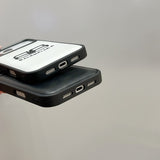 BB Black & White Leather iPhone Case
