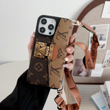 Lou Lock Card Bag Crossbody Chain iPhone Case