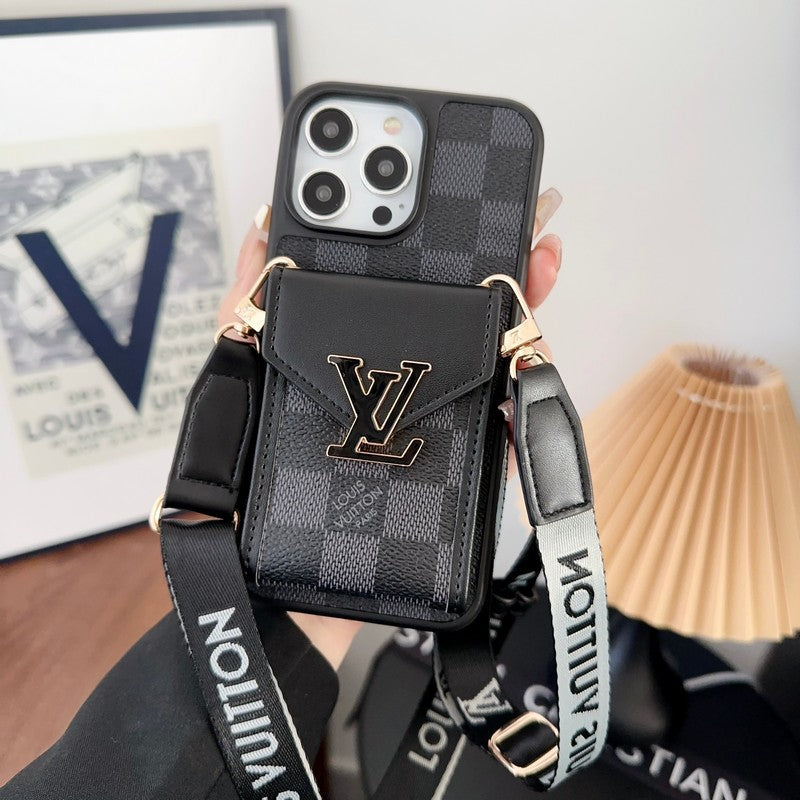Lou Card Bag Five Color Chain iPhone Case
