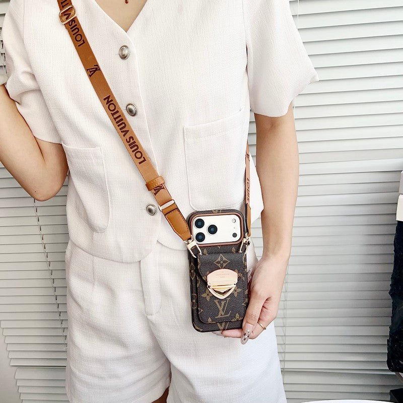 Louis Gold Card Crossbody iPhone Case