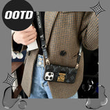 Lou Lock Card Bag Crossbody Chain iPhone Case