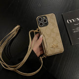 Coa Classic Color Card Bag Chain iPhone Case
