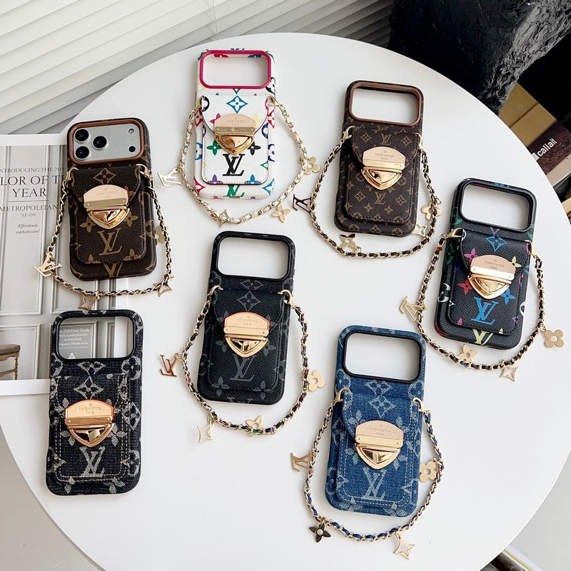 Louis Gold Card Bag Chain iPhone Case