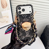 Louis Gold Card Bag Silk Scarves iPhone Case