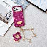 Louis Color Series Denim Gold Chain iPhone Case