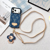 Louis Color Series Denim Crossbody iPhone Case
