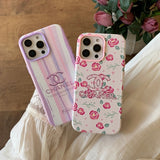 CC Flower Leather iPhone Case