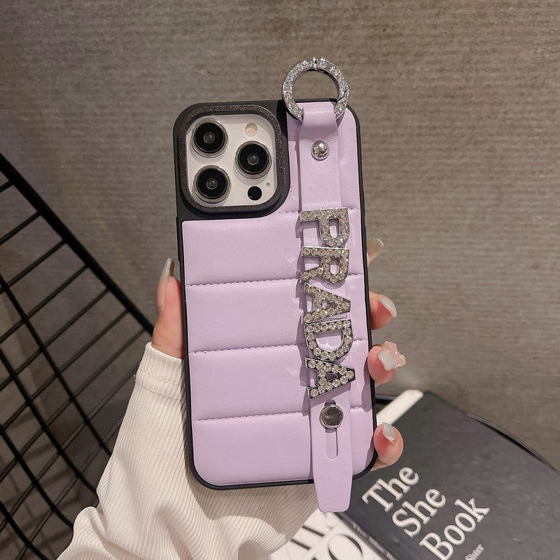 Pra Diamond Wristband Down Material iPhone Case