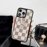 Lou Black & White Card Bag iPhone Case