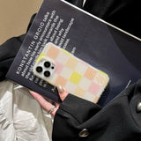 Lou Pink & Blue Checkerboard iPhone Case