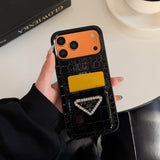 Pra Black Leather iPhone Case