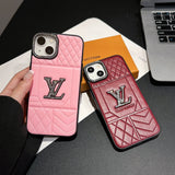 Lou Rhombus Leather iPhone Case