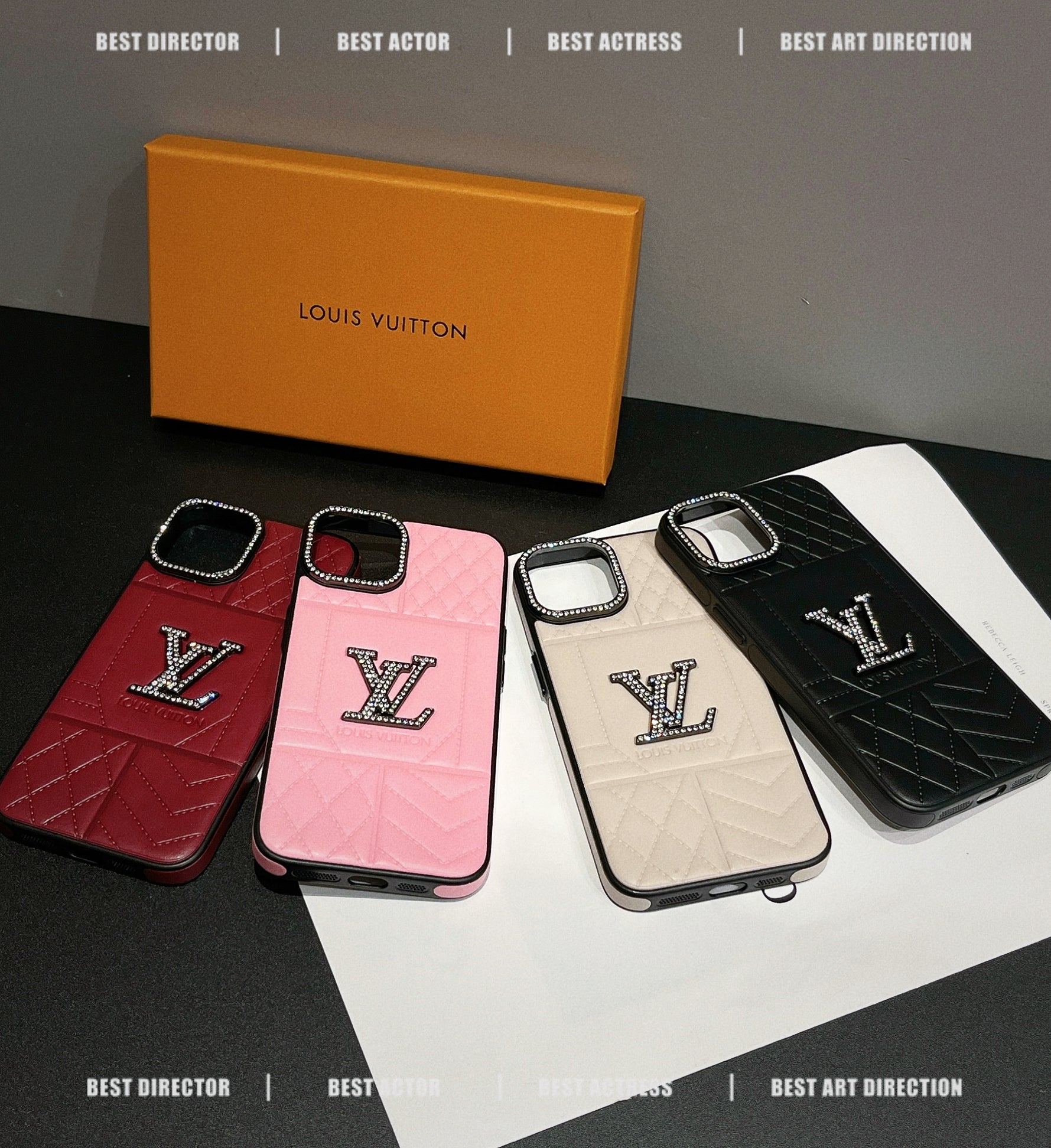 Lou Rhombus Leather iPhone Case